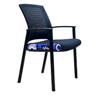 orange dust darwin visitor chair 505 x 450 x 875mm pearl black