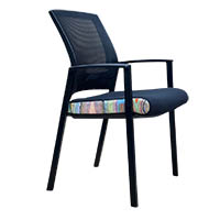 orange dust darwin visitor chair 505 x 450 x 875mm rock black