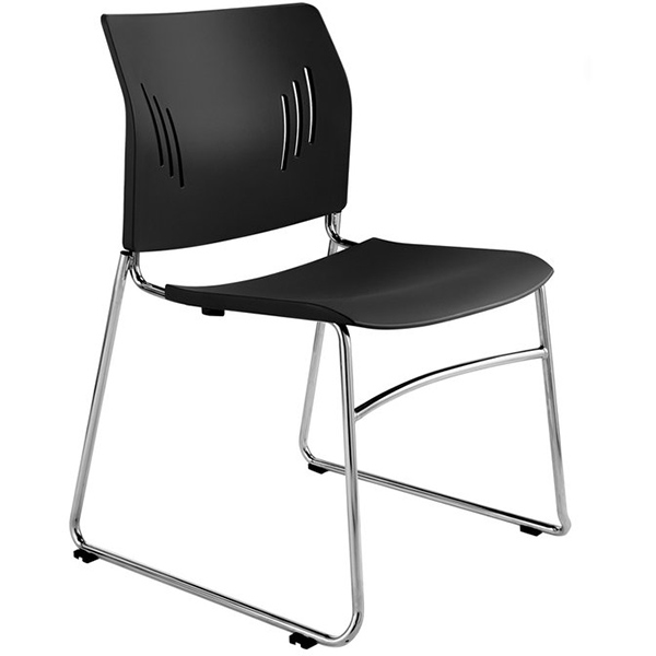 Image for STEELCO ACE VISITOR CHAIR SLED BASE BLACK from Chris Humphrey Office National