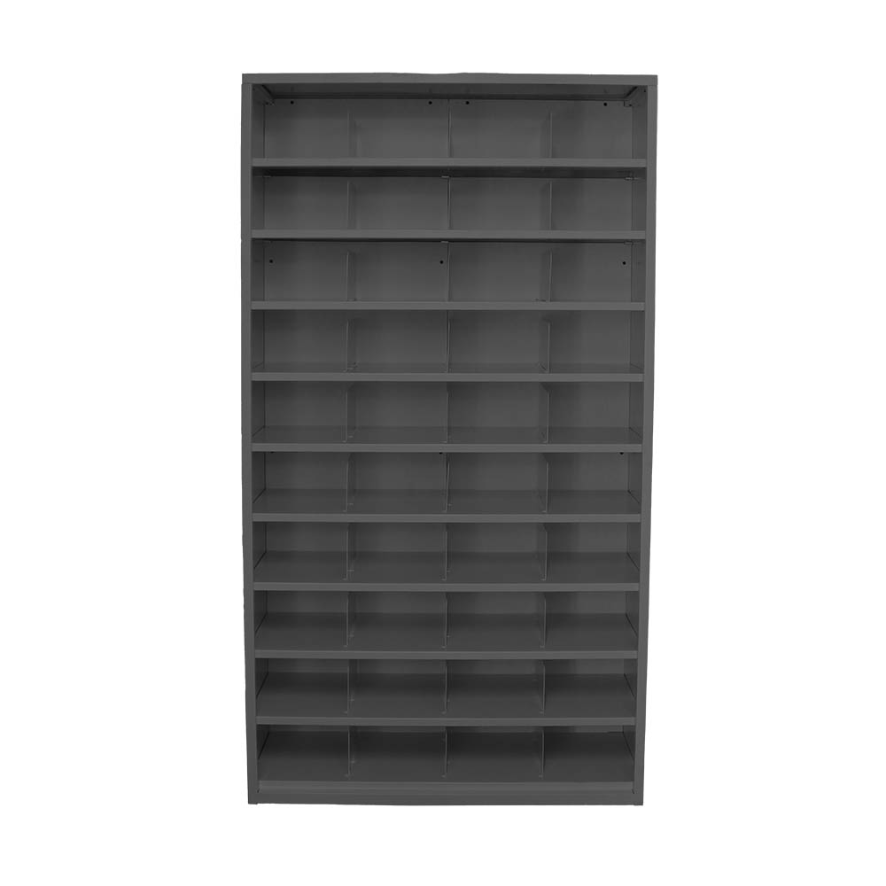 Image for STEELCO PIGEONHOLE SHELVING UNIT 40 COMPARTMENTS 1830 X 1000 X 386MM BLACK SATIN from Connelly's Office National