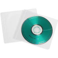 cumberland cd/dvd self adhesive pocket pvc clear pack 10