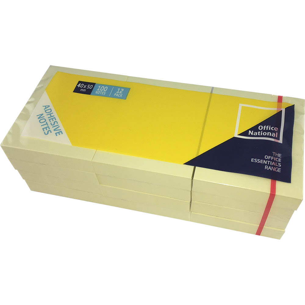 Image for OFFICE NATIONAL PREMIUM NOTES 40 X 50MM YELLOW PACK 12 from Darwin Business Machines Office National