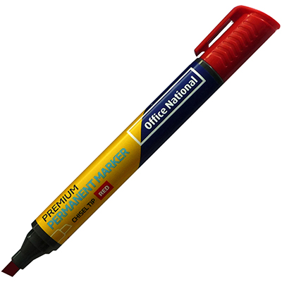 Image for OFFICE NATIONAL PREMIUM PERMANENT MARKER CHISEL RED from Express Office National