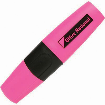 Image for OFFICE NATIONAL BUSINESS HIGHLIGHTER CHISEL PINK from Emerald Office Supplies Office National