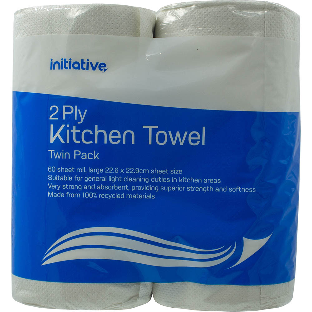 Image for INITIATIVE KITCHEN TOWEL 2-PLY 60 SHEET PACK 2 from PaperChase Office National
