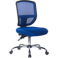 diamond duo typist chair medium mesh back blue