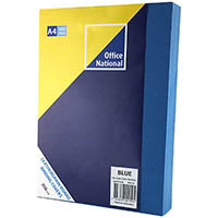 office national binding cover leathergrain 350gsm a4 blue pack 100