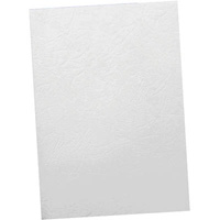 office national binding cover leathergrain 350gsm a4 white pack 100