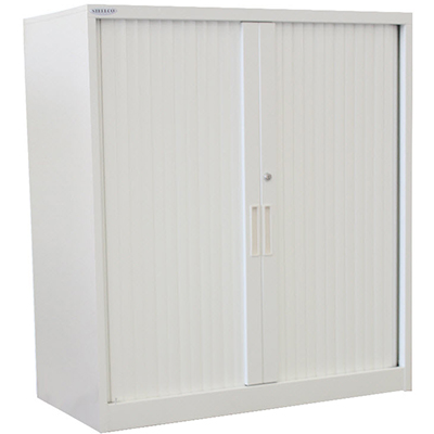 Image for STEELCO TAMBOUR DOOR CABINET 3 SHELVES 1200H X 900W X 463D MM SILVER GREY from SBA Office National - Darwin