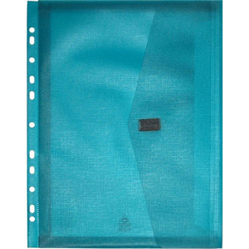 Image for POP POLYWALLY BINDER WALLET HOOK AND LOOP CLOSURE 30MM GUSSET A4 BLUE from Office National