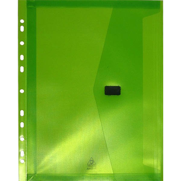 Image for POP POLYWALLY BINDER WALLET HOOK AND LOOP CLOSURE 30MM GUSSET A4 LIME from Angletons Office National