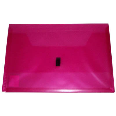 Image for POP POLYWALLY WALLET HOOK AND LOOP CLOSURE 30MM GUSSET FOOLSCAP PINK from Paul John Office National