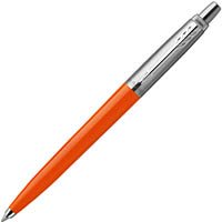 parker jotter originals ballpoint pen medium blue ink medium stainless steel / orange trim