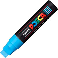 posca pc-17k paint marker chisel extra broad 15mm light blue