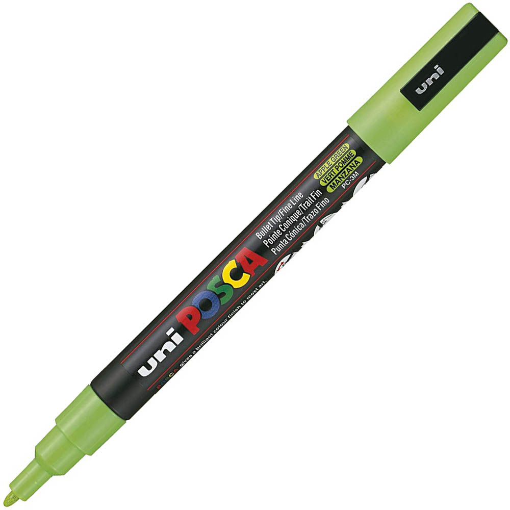 Image for POSCA PC-3M PAINT MARKER BULLET FINE 1.3MM APPLE GREEN from Emerald Office Supplies Office National