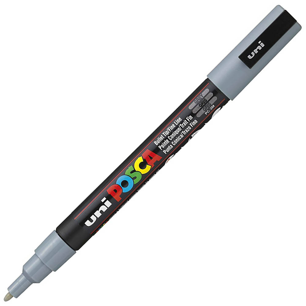 Image for POSCA PC-3M PAINT MARKER BULLET FINE 1.3MM GREY from Discount Office National