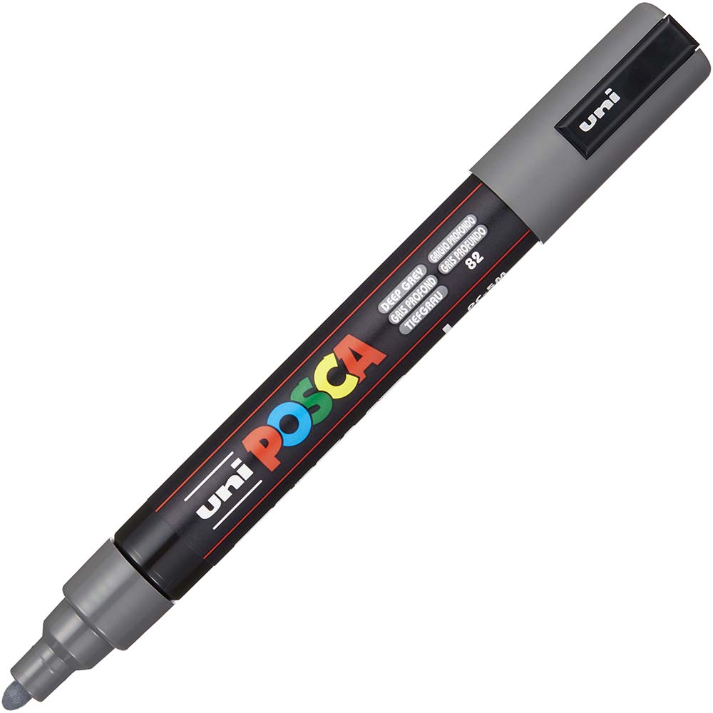 Image for POSCA PC-5M PAINT MARKER BULLET MEDIUM 2.5MM DEEP GREY from Aztec Office National Melbourne