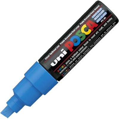 Image for POSCA PC-8K PAINT MARKER CHISEL BROAD 8MM BLUE from Aztec Office National Melbourne