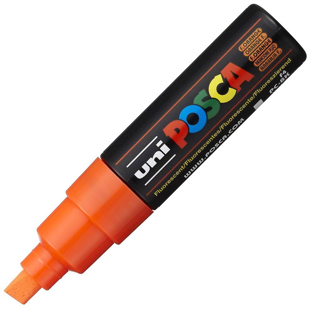 Image for POSCA PC-8K PAINT MARKER CHISEL BROAD 8MM ORANGE from Emerald Office Supplies Office National