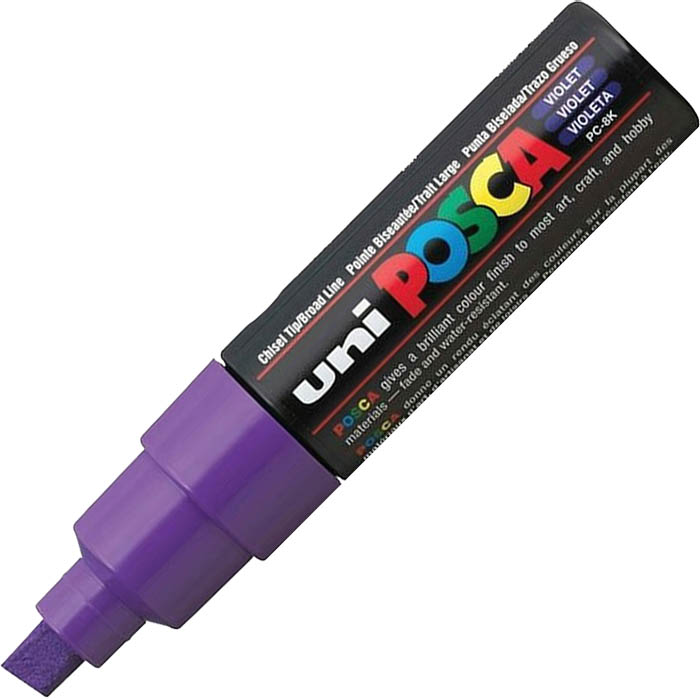 Image for POSCA PC-8K PAINT MARKER CHISEL BROAD 8MM VIOLET from PaperChase Office National