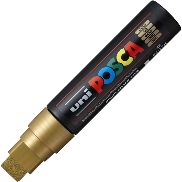 Image for POSCA PC-17K PAINT MARKER CHISEL EXTRA BROAD 15MM GOLD from PaperChase Office National