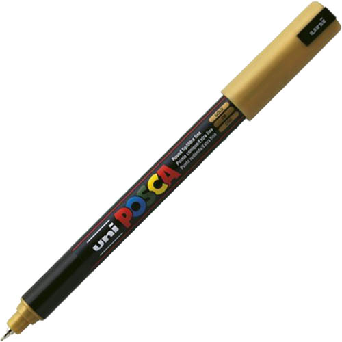 Image for POSCA PC-1MR PAINT MARKER BULLET ULTRA FINE 0.7MM GOLD from Office National Perth CBD