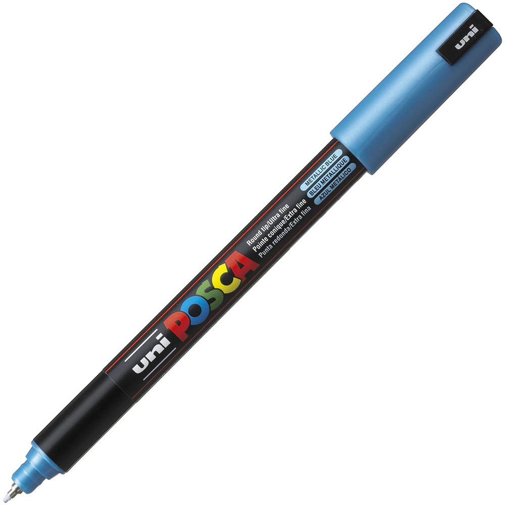 Image for POSCA PC-1MR PAINT MARKER BULLET ULTRA FINE 0.7MM METALLIC BLUE from Emerald Office Supplies Office National