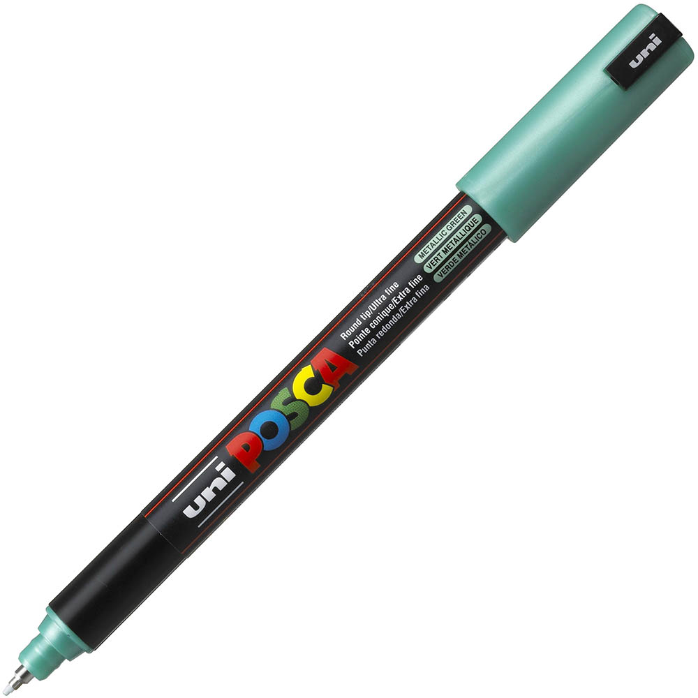 Image for POSCA PC-1MR PAINT MARKER BULLET ULTRA FINE 0.7MM METALLIC GREEN from Office National Perth CBD