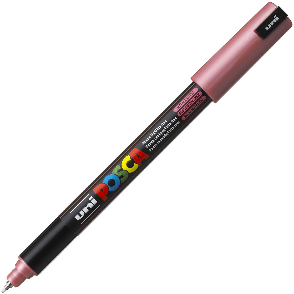 Image for POSCA PC-1MR PAINT MARKER BULLET ULTRA FINE 0.7MM METALLIC RED from Office National Perth CBD