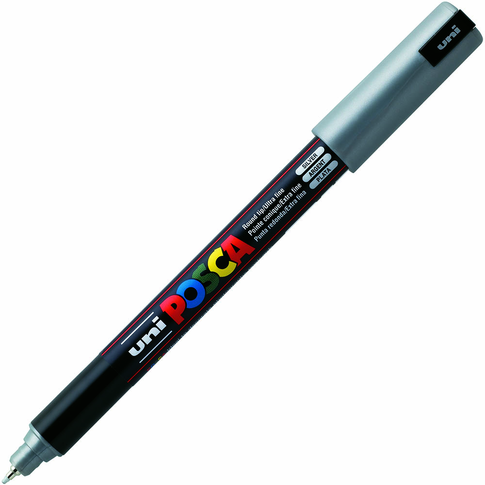 Image for POSCA PC-1MR PAINT MARKER BULLET ULTRA FINE 0.7MM SILVER from Aztec Office National Melbourne