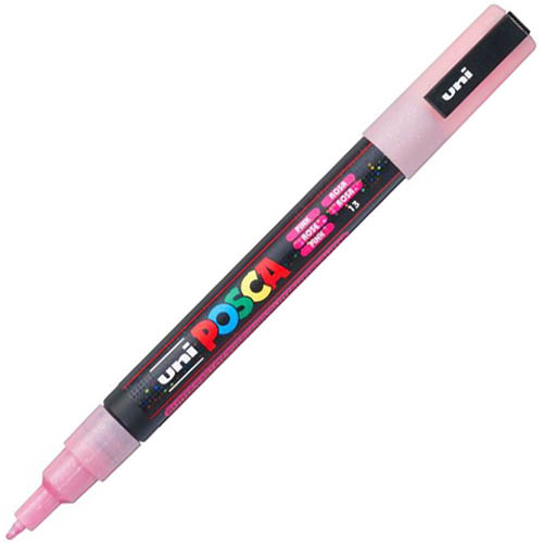 Image for POSCA PC-3M PAINT MARKER BULLET FINE 1.3MM GLITTER PINK from Aztec Office National