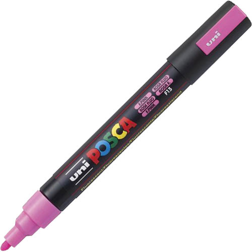 Image for POSCA PC-5M PAINT MARKER BULLET MEDIUM 2.5MM FLORESCENT PINK from Emerald Office Supplies Office National