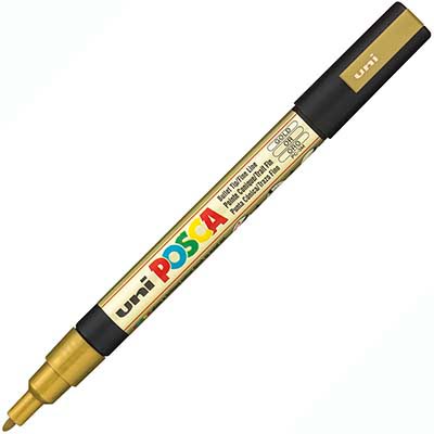 Image for POSCA PC-5M PAINT MARKER BULLET MEDIUM 2.5MM GOLD from Emerald Office Supplies Office National