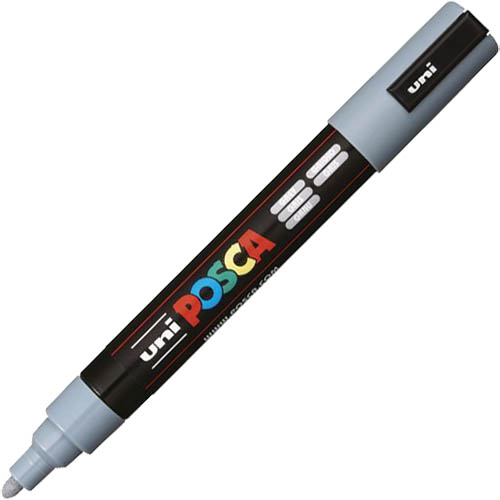 Image for POSCA PC-5M PAINT MARKER BULLET MEDIUM 2.5MM GREY from PaperChase Office National