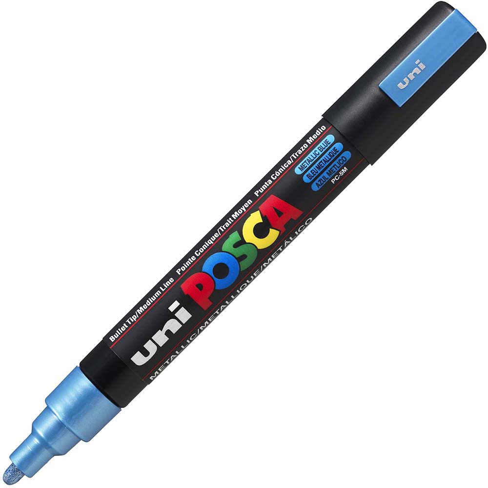Image for POSCA PC-5M PAINT MARKER BULLET MEDIUM 2.5MM METALLIC BLUE from Connelly's Office National