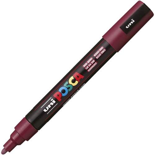 Image for POSCA PC-5M PAINT MARKER BULLET MEDIUM 2.5MM RED WINE from Office National Perth CBD