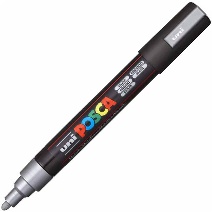 Image for POSCA PC-5M PAINT MARKER BULLET MEDIUM 2.5MM SILVER from Office National Perth CBD