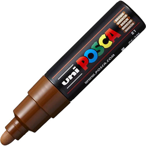 Image for POSCA PC-7M PAINT MARKER BULLET BOLD 5.5MM BROWN from Surry Office National