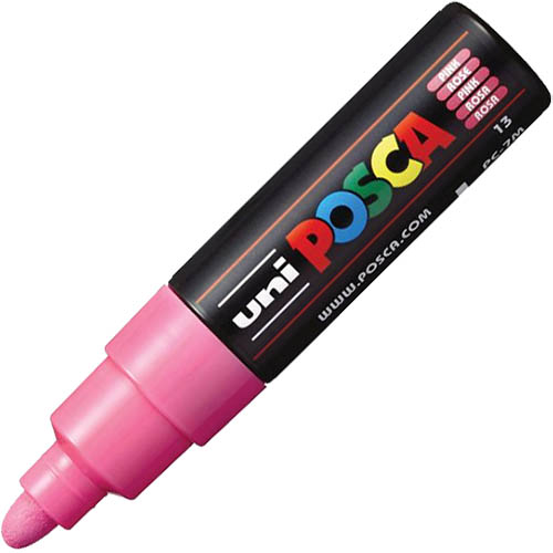 Image for POSCA PC-7M PAINT MARKER BULLET BOLD 5.5MM PINK from Angletons Office National