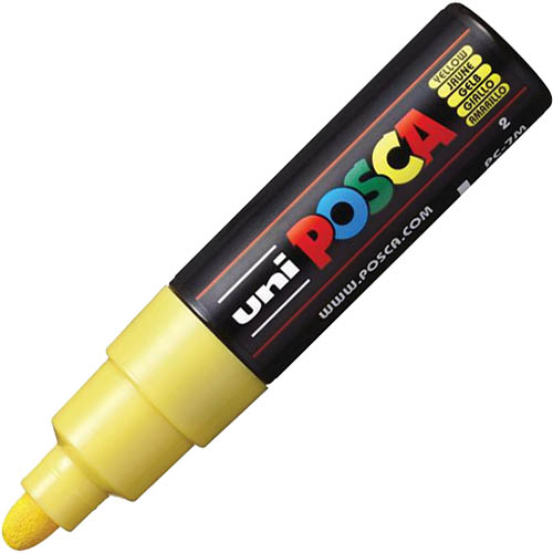Image for POSCA PC-7M PAINT MARKER BULLET BOLD 5.5MM YELLOW from Discount Office National
