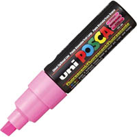 posca pc-8k paint marker chisel broad 8mm florescent pink