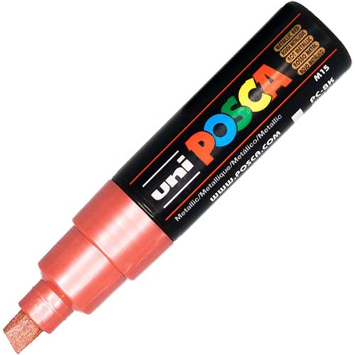 Image for POSCA PC-8K PAINT MARKER CHISEL BROAD 8MM METALLIC RED from Aztec Office National Melbourne