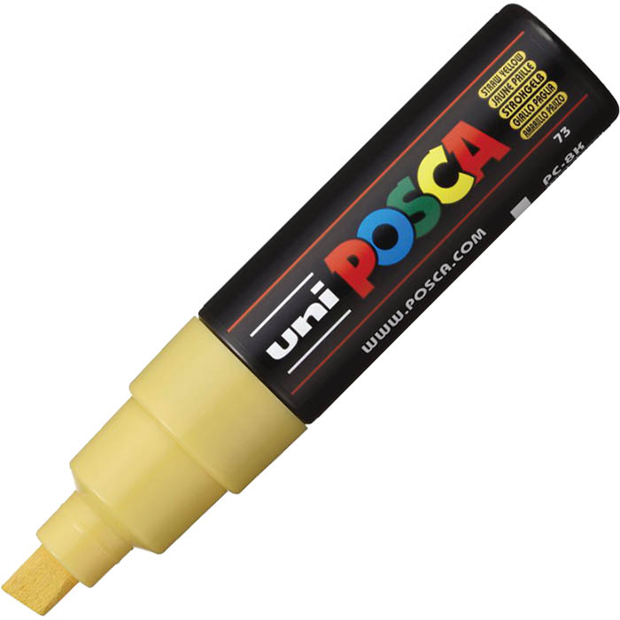 Image for POSCA PC-8K PAINT MARKER CHISEL BROAD 8MM STRAW YELLOW from PaperChase Office National