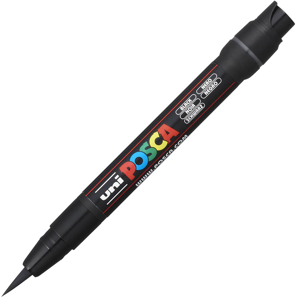 Image for POSCA PCF-350 PAINT MARKER BRUSH TIP BLACK from Emerald Office Supplies Office National