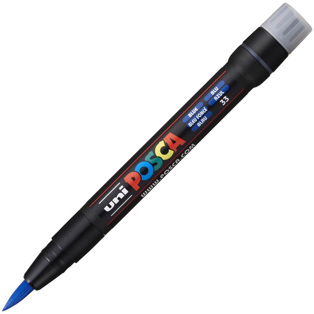 Image for POSCA PCF-350 PAINT MARKER BRUSH TIP BLUE from Office National Perth CBD