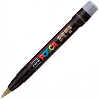 Image for POSCA PCF-350 PAINT MARKER BRUSH TIP GOLD from PaperChase Office National