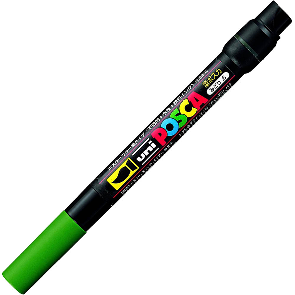 Image for POSCA PCF-350 PAINT MARKER BRUSH TIP GREEN from PaperChase Office National