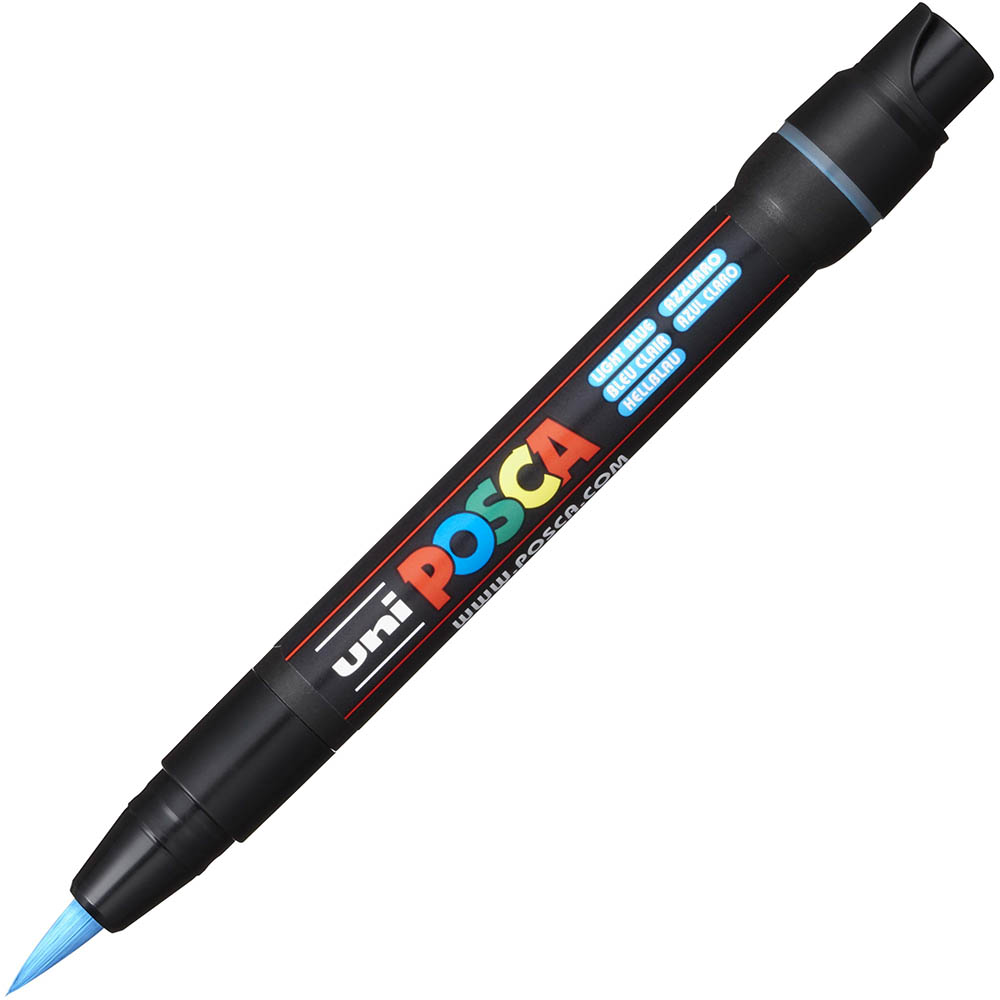 Image for POSCA PCF-350 PAINT MARKER BRUSH TIP LIGHT BLUE from Office National Perth CBD