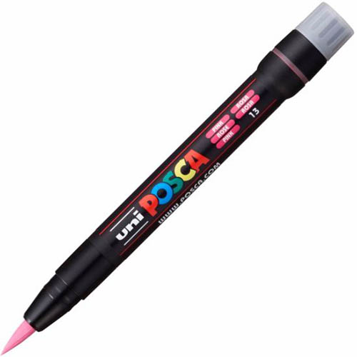 Image for POSCA PCF-350 PAINT MARKER BRUSH TIP PINK from Angletons Office National