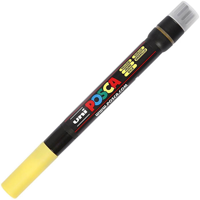 Image for POSCA PCF-350 PAINT MARKER BRUSH TIP YELLOW from PaperChase Office National
